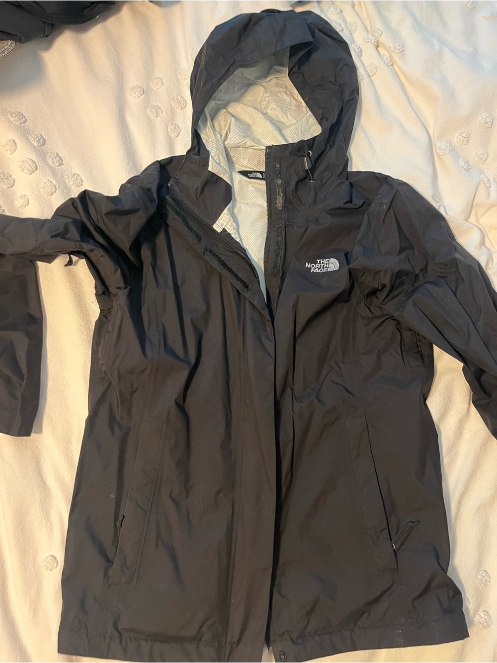 The North Face Women's Black Hooded Rain Jacket